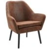 Fauteuil Cabriolet Rétro Moderne Tissu Effet Vieilli Salon Teamson Home Divano