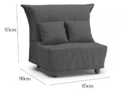 Canapé Dabargi, Canapé Simple, 100% Made In Italy, Fauteuil De Salon Avec Ouverture Trolley, En Tissu Matelassé, Avec Oreillers Inclus, Cm 85x90h85, Gris -Fauteuil Boutique fauteuil 22931599