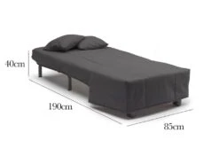 Canapé Dabargi, Canapé Simple, 100% Made In Italy, Fauteuil De Salon Avec Ouverture Trolley, En Tissu Matelassé, Avec Oreillers Inclus, Cm 85x90h85, Gris -Fauteuil Boutique fauteuil 22931601