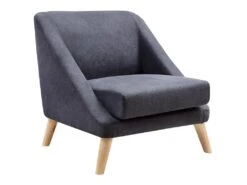 Fauteuil En Tissu Gris HOGGAR -Fauteuil Boutique fauteuil 2409203