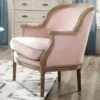 Fauteuil En Velours ALIENOR - Rose Pastel