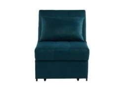Fauteuil Convertible En Tissu LESNA - Bleu Canard 11 Fauteuil Convertible En Tissu LESNA - Bleu Canard -Fauteuil Boutique fauteuil 316093
