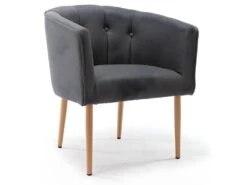 Fauteuil Cabriolet En Tissu GRAPE - Anthracite -Fauteuil Boutique fauteuil 368985