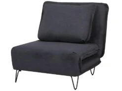 Fauteuil Convertible En Tissu LOOF - Anthracite -Fauteuil Boutique fauteuil 379567
