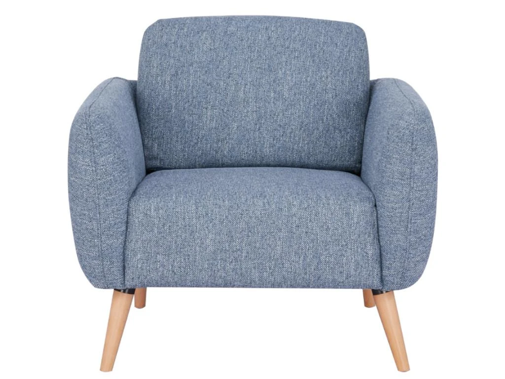 Fauteuil En Tissu MAGELAN - Bleu Clair 6 Fauteuil En Tissu MAGELAN - Bleu Clair – Image 6