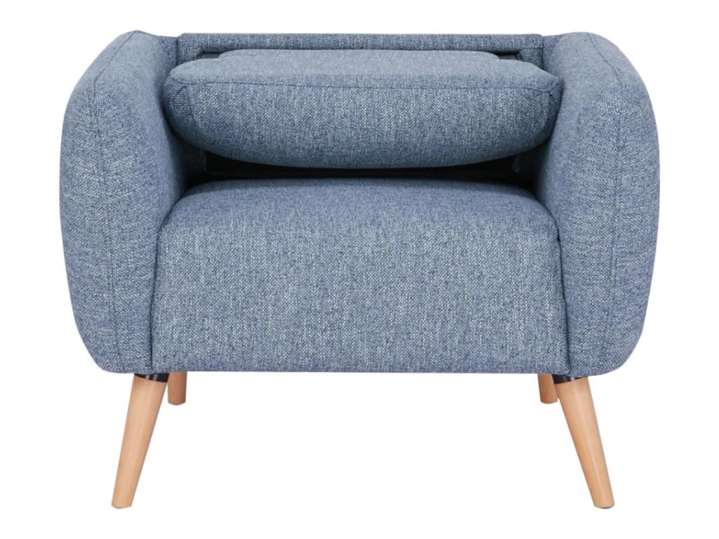 Fauteuil En Tissu MAGELAN - Bleu Clair 5 Fauteuil En Tissu MAGELAN - Bleu Clair – Image 5