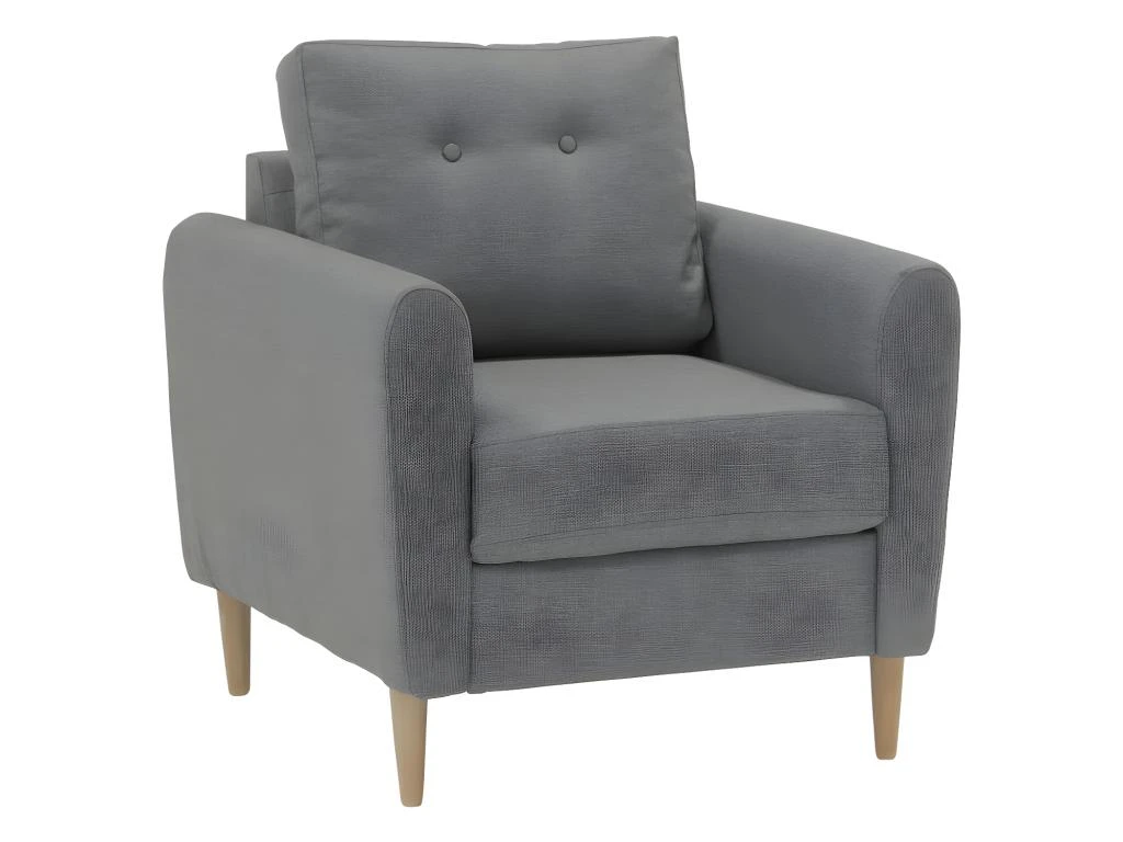 Fauteuil En Tissu FLEN - Gris Clair 1 Fauteuil En Tissu FLEN - Gris Clair
