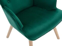 Fauteuil En Velours Vert VATELY -Fauteuil Boutique fauteuil 492023