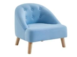 Fauteuil Pour Enfant En Tissu 100% Coton MAGGIE - Bleu Pastel -Fauteuil Boutique fauteuil 578483