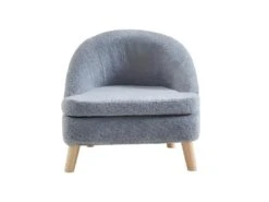 Fauteuil Pour Enfant En Tissu Bouclette GINA - Gris -Fauteuil Boutique fauteuil 579409