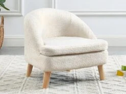 Fauteuil Pour Enfant En Tissu Bouclette GINA - Beige -Fauteuil Boutique fauteuil 579423