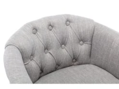 Fauteuil Cabriolet En Lin Gris Clair Avec Pieds En Bois PEREZI -Fauteuil Boutique fauteuil 7917195