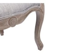 Fauteuil Cabriolet En Lin Gris Clair Avec Pieds En Bois PEREZI -Fauteuil Boutique fauteuil 7917205