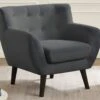 Fauteuil En Tissu Anthracite SERTI