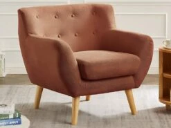 Fauteuil En Tissu Orange SERTI II