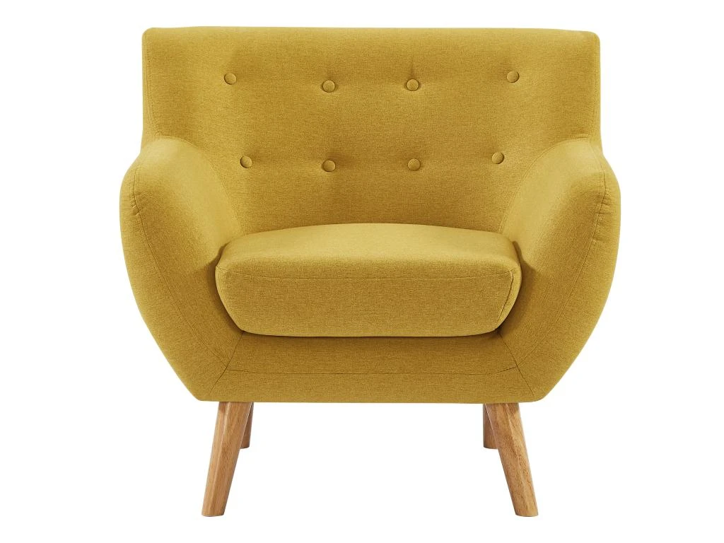 Fauteuil En Tissu Jaune SERTI II 4 Fauteuil En Tissu Jaune SERTI II – Image 4
