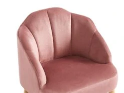 Fauteuil Pour Enfant En Velours Rose COBACA -Fauteuil Boutique fauteuil 8750543