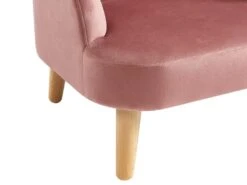 Fauteuil Pour Enfant En Velours Rose COBACA -Fauteuil Boutique fauteuil 8750545
