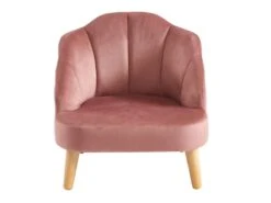 Fauteuil Pour Enfant En Velours Rose COBACA -Fauteuil Boutique fauteuil 8750549