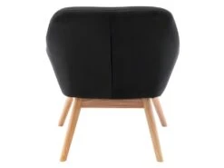 MALMO - Fauteuil Scandinave Tissu Gris Foncé Pieds Bois -Fauteuil Boutique fauteuil 8914951