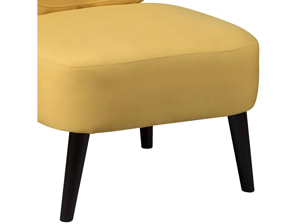 SKALAN - Fauteuil Crapaud Tissu Coloris Jaune Moutarde 3 SKALAN - Fauteuil Crapaud Tissu Coloris Jaune Moutarde – Image 3