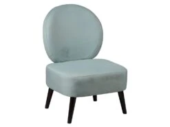 SKALAN - Fauteuil Crapaud Tissu Coloris Vert D'Eau