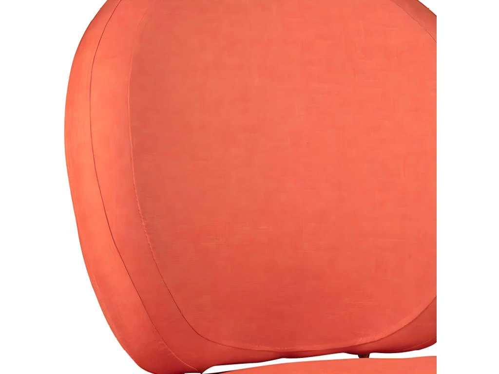 SKALAN - Fauteuil Crapaud Tissu Coloris Corail 2 SKALAN - Fauteuil Crapaud Tissu Coloris Corail – Image 2