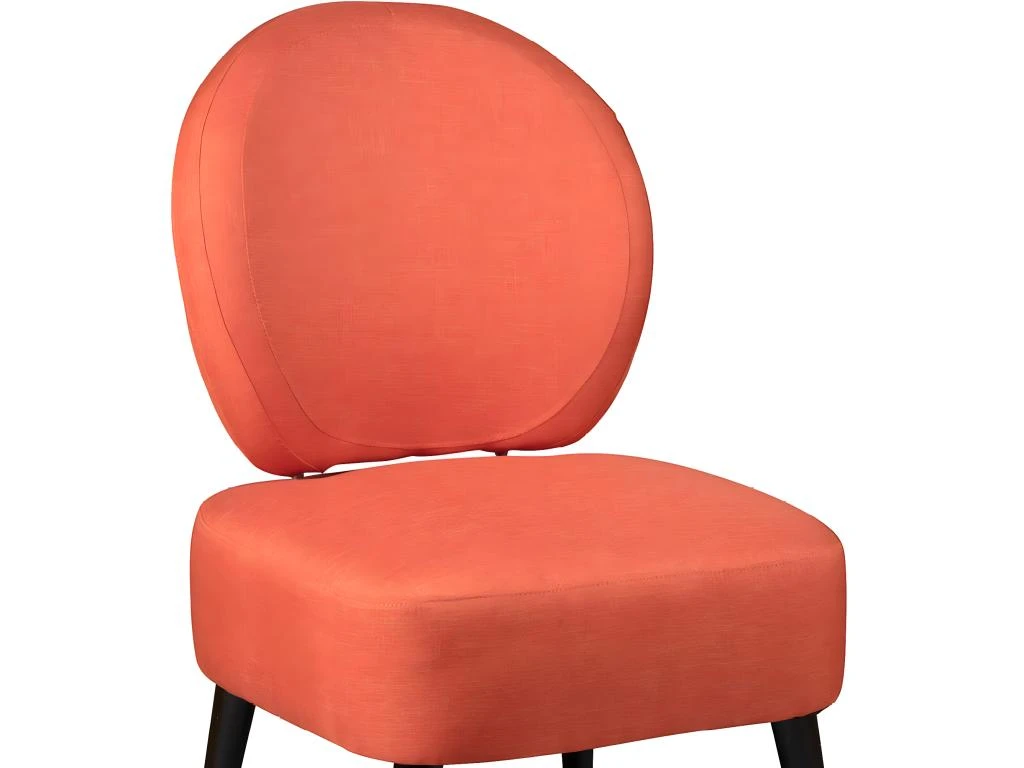 SKALAN - Fauteuil Crapaud Tissu Coloris Corail 4 SKALAN - Fauteuil Crapaud Tissu Coloris Corail – Image 4