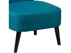 SKALAN - Fauteuil Crapaud Tissu Coloris Bleu Canard -Fauteuil Boutique fauteuil 9171245