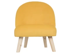 Fauteuil Pour Enfant En Tissu Jaune Et Pieds En Bois De Pin -Fauteuil Boutique fauteuil 9173373