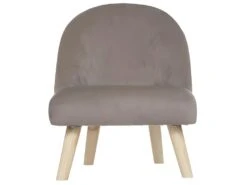 Fauteuil Pour Enfant En Tissu Marron Et Pieds En Bois De Pin -Fauteuil Boutique fauteuil 9173629