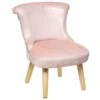 Fauteuil Pour Enfant En Velours Rose Pailleté Et Pieds En Bois De Pin