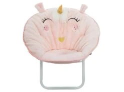 Fauteuil Licorne Pour Enfant En Tissu Rose Clair -Fauteuil Boutique fauteuil 9236919