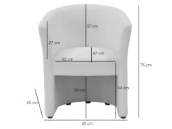 Fauteuil Cabriolet Blanc En Simili Design Contemporain - CABRI 7 Fauteuil Cabriolet Blanc En Simili Design Contemporain - CABRI -Fauteuil Boutique fauteuil 9239031