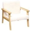 Fauteuil Enfant En Bois Coloris Blanc / Naturel - Longueur 43 X Profondeur 43 X Hauteur 46 Cm
