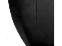 Fauteuil En Velours Noir Plissé Et Pieds En Métal Doré -Fauteuil Boutique fauteuil 9486751