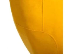 Fauteuil En Velours Moutarde Plissé Et Pieds En Métal Doré -Fauteuil Boutique fauteuil 9487917