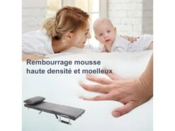 Fauteuil Chauffeuse Canapé-lit Convertible 1 Place Déhoussable Grand Confort Coussin Pieds Accoudoirs Métal Suède Gris -Fauteuil Boutique fauteuil 9491327