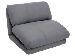 Chauffeuse Fauteuil Coloris Gris Foncé En Mousse PU - Longueur 82 X Profondeur 79 X Hauteur 60 Cm