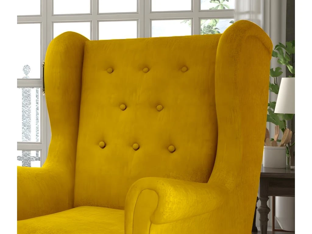 Fauteuil 1 Place En Tissu Catégorie Luxe, Moutarde, ARNAUD 2 Fauteuil 1 Place En Tissu Catégorie Luxe, Moutarde, ARNAUD – Image 2