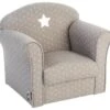 Lot De 2 Fauteuils Classique Pour Enfant Taupe, L 50 X P 39 X H 44 Cm