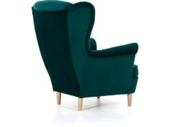 Fauteuil 1 Place En Tissu Velours Catégorie Luxe, Vert Foncé, ARNAUD -Fauteuil Boutique fauteuil 9997823