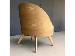 UMEA - Fauteuil Scandinave En Tissu Vert Et Bois -Fauteuil Boutique fauteuil 9997935