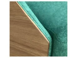 UMEA - Fauteuil Scandinave En Tissu Vert Et Bois -Fauteuil Boutique fauteuil 9997937