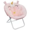 Fauteuil Enfant Pliant Coloris Rose Clair - Diamètre 50 X Hauteur 55 Cm