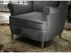 Fauteuil 1 Place En Tissu Catégorie Luxe, Gris Foncé, ARNAUD -Fauteuil Boutique fauteuil 9998313