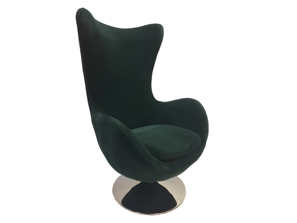 SUEDE - Fauteuil Design En Velours Vert Foncé 1 SUEDE - Fauteuil Design En Velours Vert Foncé