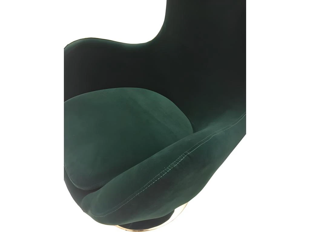 SUEDE - Fauteuil Design En Velours Vert Foncé 2 SUEDE - Fauteuil Design En Velours Vert Foncé – Image 2