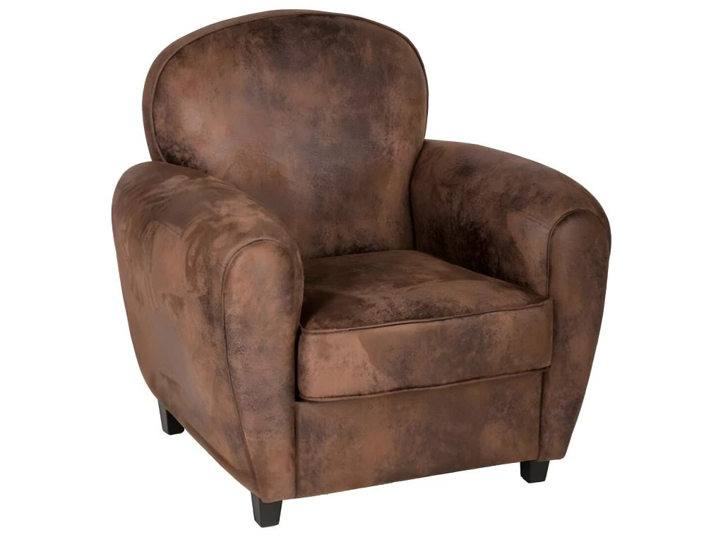 Fauteuil En Mousse PU Coloris Marron - Longueur 81 X Profondeur 86 X Hauteur 81 Cm 1 Fauteuil En Mousse PU Coloris Marron - Longueur 81 X Profondeur 86 X Hauteur 81 Cm