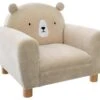 Fauteuil Oreilles Ours Coloris Beige - L. 52 X L. 44 X H. 43 Cm